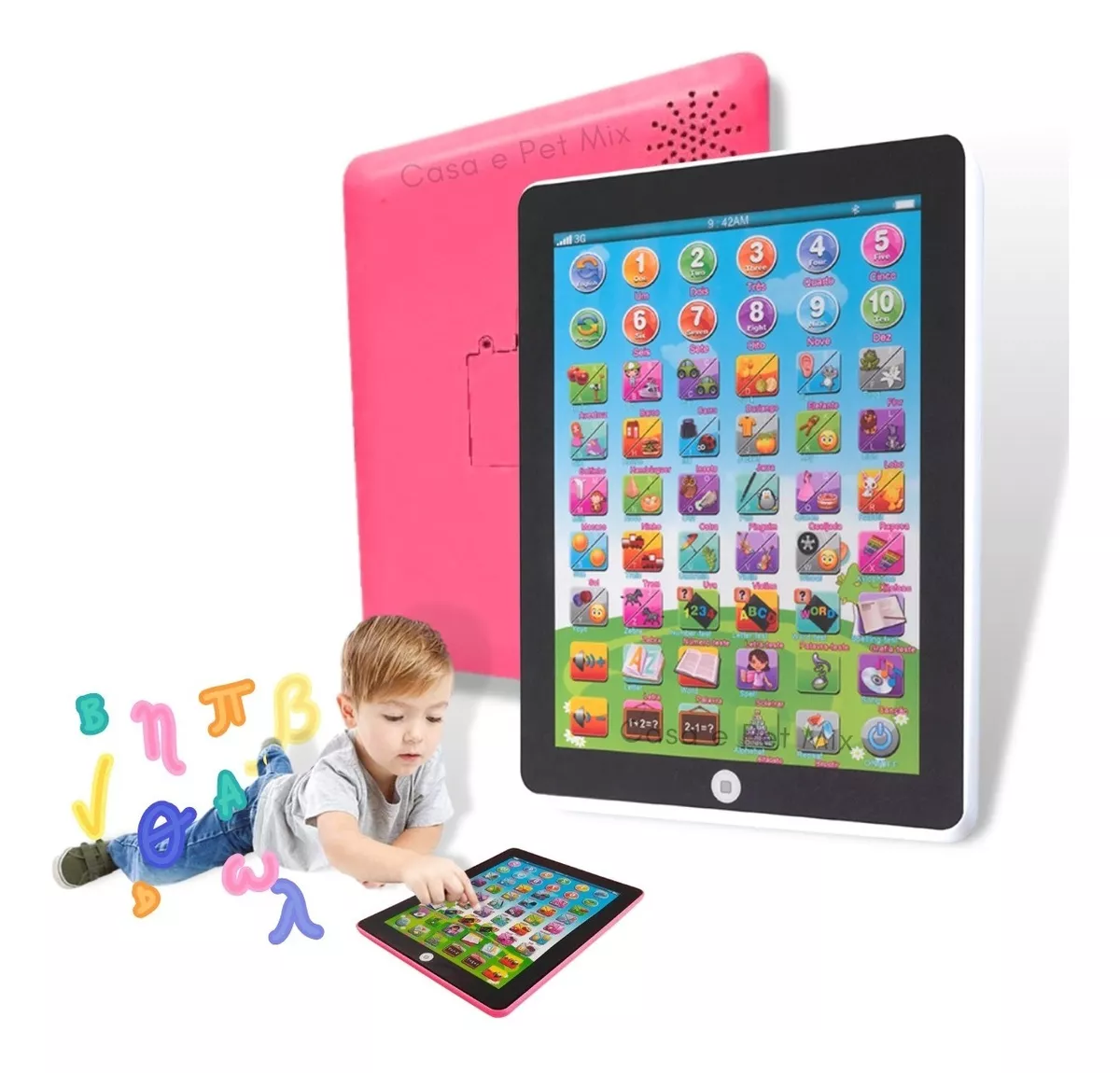 Brinquedo Interativo Educacional Tablet Multifuncao Infantil