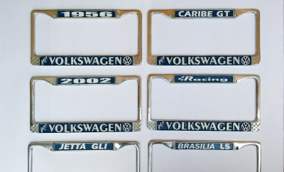 Volkswagen Porta Placa Metal Personalizable Azul 2 Piezas Foto 5