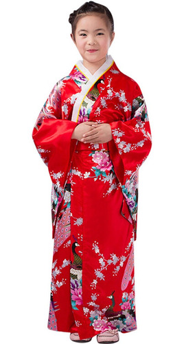 Roupas Infantis Meninas Quimono Robe Japonês Tradicional 534