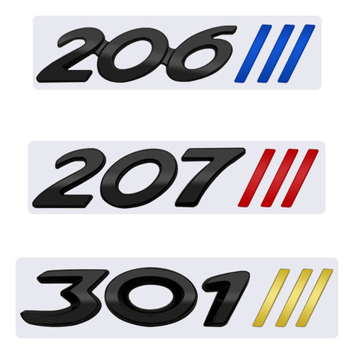 Para Peugeot 107 206 207 208 301 307 308 508 Logo Sticker Foto 3