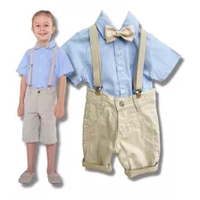 Conjunto Social Infantil Masculino Com Gravata Envio Já