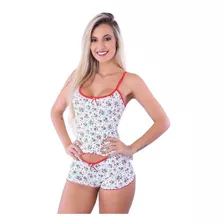 Kit 3 Conjuntos Pijama Baby-doll Estampas Diversas Promoção!