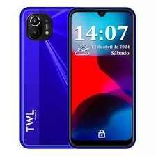 Twl F1x Teléfono Dual Sim 2gb Ram+16gb Soporte Expansión 128 Gb Hd Pantalla 6.26 Pulgadas Smartphone Con Reconocimiento Facial 3500 Mah Azul