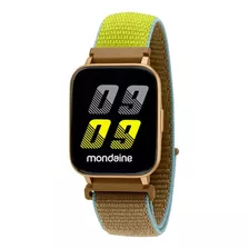 Relogio Smartwatch Mondaine Full Touch Pulseira Nylon Cor Da Caixa Dourado Cor Da Pulseira Bege
