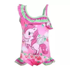 Traje De Baño De Unicornio Para Niña