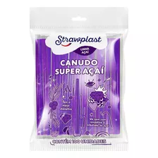 Canudo Super Açaí Strawplast Roxo 10mm 100 Unidades