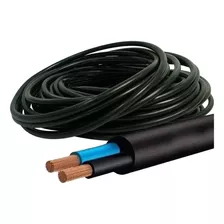 100 Metros Cabo Pp 2x1,5 -fio Flexível 2 Vias 1,5mm Cor Preto 127v/220v