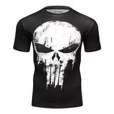 Playera Punisher Crossfit Marvel Avengers Licra Superheroe