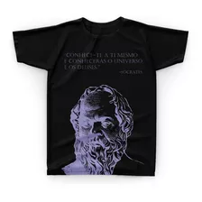 Camiseta Camisa Sócrates Frase Filósofo Grego Pensador - G09