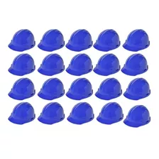 9 Capacetes De Segurança Ultra Master Plug C/ Jugular - Azul