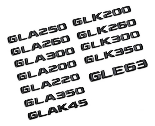 3d Abs Trunk Badge Sticker Glk 200 Para Mercedes- Benz X15 Volvo 740 GLE