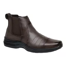 Bota Social Masculina Infantil Costurada Couro Legitimo