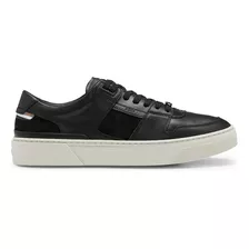 Tenis Para Hombre Boss De Piel Lisa Auténtica Con Rayas