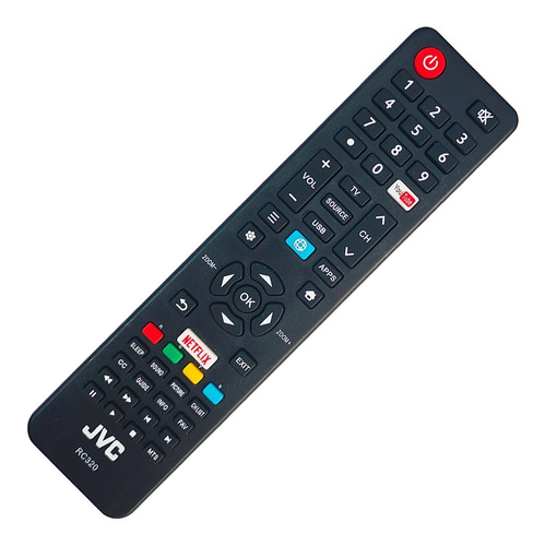 Control Remoto Jvc Smart Tv Rc320 + Funda Y Pila De Regalo