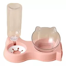  Dispensador De Agua Y Comida Con Tazón Para Gatos Y Perrito