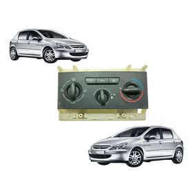 Comando Botão Do Ar Condicionado Peugeot 307 Citroen C4 Preto