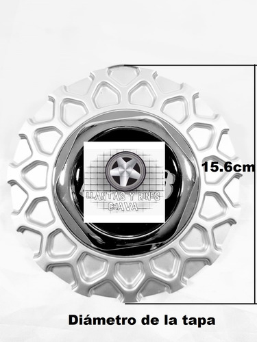 Tapa Bbs Rep 15.6cm Dimetro 1pz Entra A Presin Tuerca Crom Foto 2