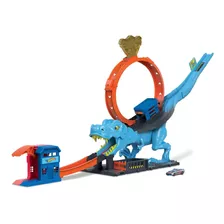 Hot Wheels City Pista De Juguete T-rex Devorador Color Multicolor