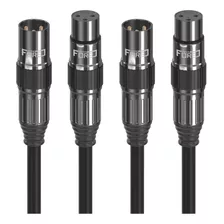 Fore Paquete De 2 Cables Xlr A Xlr De 3.3 Pies, Cable De Mic