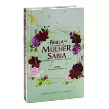 Bíblia De Estudo Da Mulher Sábia Jfa Arc Mod 15 - Flor Verde