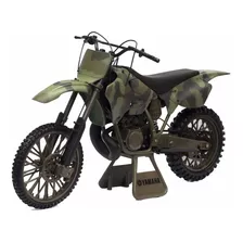 Miniatura Moto Yamaha Yz 250 Camuflada Militar 1/6