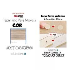 Kit 3 Cartelas Tapa Furo Pvc 13mm - Noce Califórnia Duratex