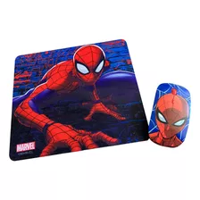 Kit Mouse Inalámbrico Y Mouse Pad Spiderman 2