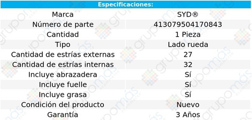 Junta Homocintica Lado Rueda Syd Lumina Apv 1990 A 1996 Foto 2