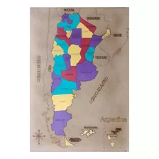 Mapa Argentina Madera Rompecabezas
