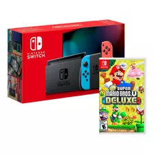 Consola Nintendo Switch 2019 + Super Mario Bros U Deluxe 