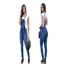  Macacão Jardineira Jeans Feminino Moda Primavera Lançamento