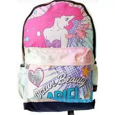 Backpack Disney Princesa Ariel Sirenita Y Sebastián Original