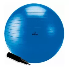  Arktus Bola Suíça Para Pilates Inflável Com Bomba 75 Cm Cor Azul