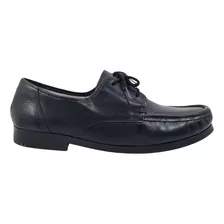 Mocassim Masculino Sapato Couro Com Cadarço Preto Cód 101