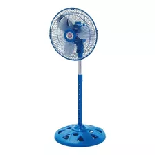 Ventilador 3 En 1 Suzika Sz-ven5005 Azul Con 3 Palas Color Plateado De Aluminio, 10 De Diámetro 220 v