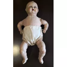 Muñeca Bebe Antigua De Pasta Alemán Sellado Germany 45 Cm