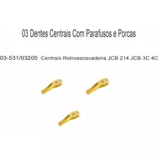 03 Dentes Central C/par/porc Retroescavadeira Jcb 214 Jcb 3c