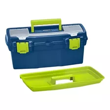 Caja De Herramienta Multiusos 16 Pulgadas Azul Oscuro-verde 