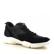 Tenis Urbano Grove Negro Max Denegri +7cms De Altura