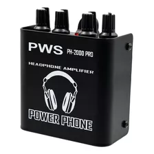 Amplificador Fone Pws Ph2000 Retorno Musicos Power Click Cor Preto 110v/220v