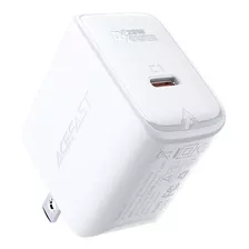 Tubo Cargador Pd 20w Carga Rápida Salida Usb Acefast Color Blanco