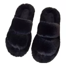 Pantufa Chinelo Aberto De Pelúcia Feminino Para Inverno Frio