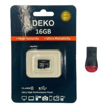 Cartão De Memória 16gb Micro Sd Deko C/adaptador Usb