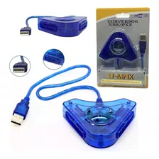 Adaptador Conversor Usb Duplo Para Controle Playstation 2