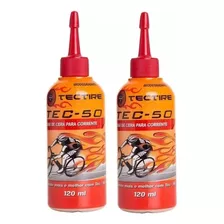 Óleo Lubrificante Tec 50 Bio Cera Bike 2 Unid 120ml Tec Tire