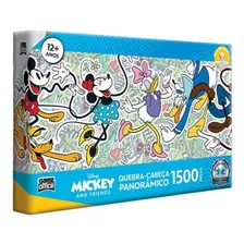 Quebra-cabeça Panorâmico 1500 Peças Turma Do Mickey