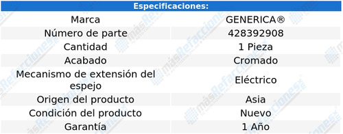 Espejo Lateral Elctrico Mitsubishi L200  2016 2017 2018 Foto 2