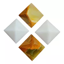 4 Pirámides De Ónix De 4x4cm C/u Combo De 4 Unidades 