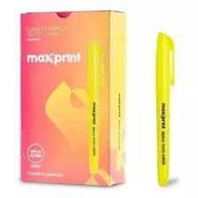 Caneta Marca Texto Lumis Amarelo Maxprint Caixa Com 12 Unid