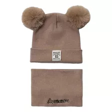 Pack De Gorro Y Cuello Bufanda Invierno Niño-niña-bebé